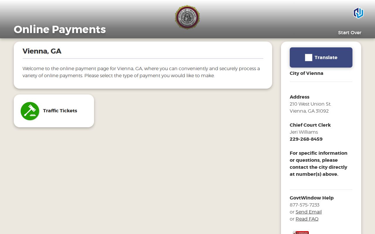 Vienna warrant records traffic payment portal